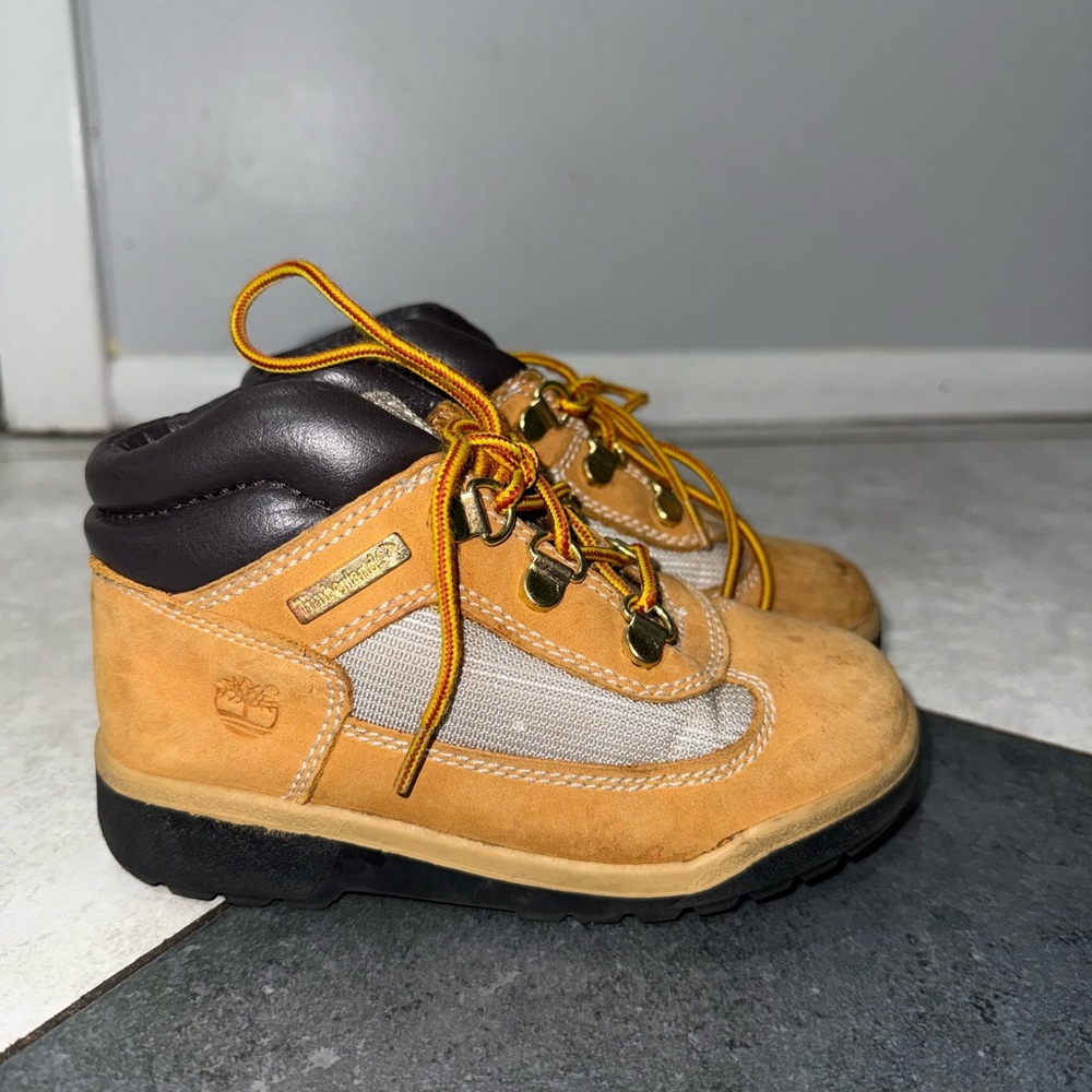Timberland Kids Tan and Brown Boots